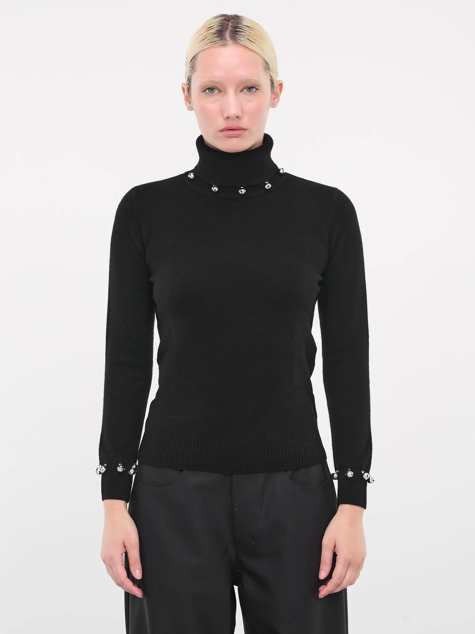 Bell Turtleneck (TP02BK-EMBROIDERED-BLACK) sold by lorenzo