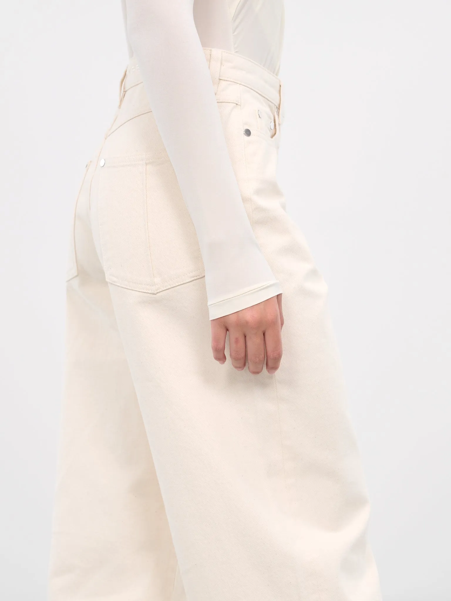 Oversized Jeans (PD-U-172-DE-OFF-WHITE) sold by lorenzo product image thumbnail 5