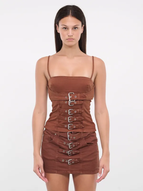 Jean Buckle Top (4J034A-N0557-CAMOSCIO) sold by lorenzo