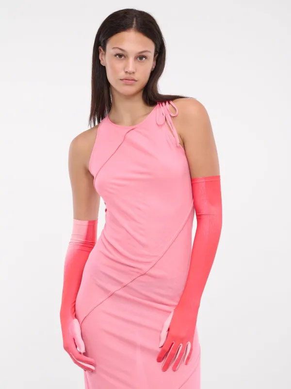 Sprayed Gloves (GL10-5-SPRAYED-PLEATS-PINK) sold by lorenzo