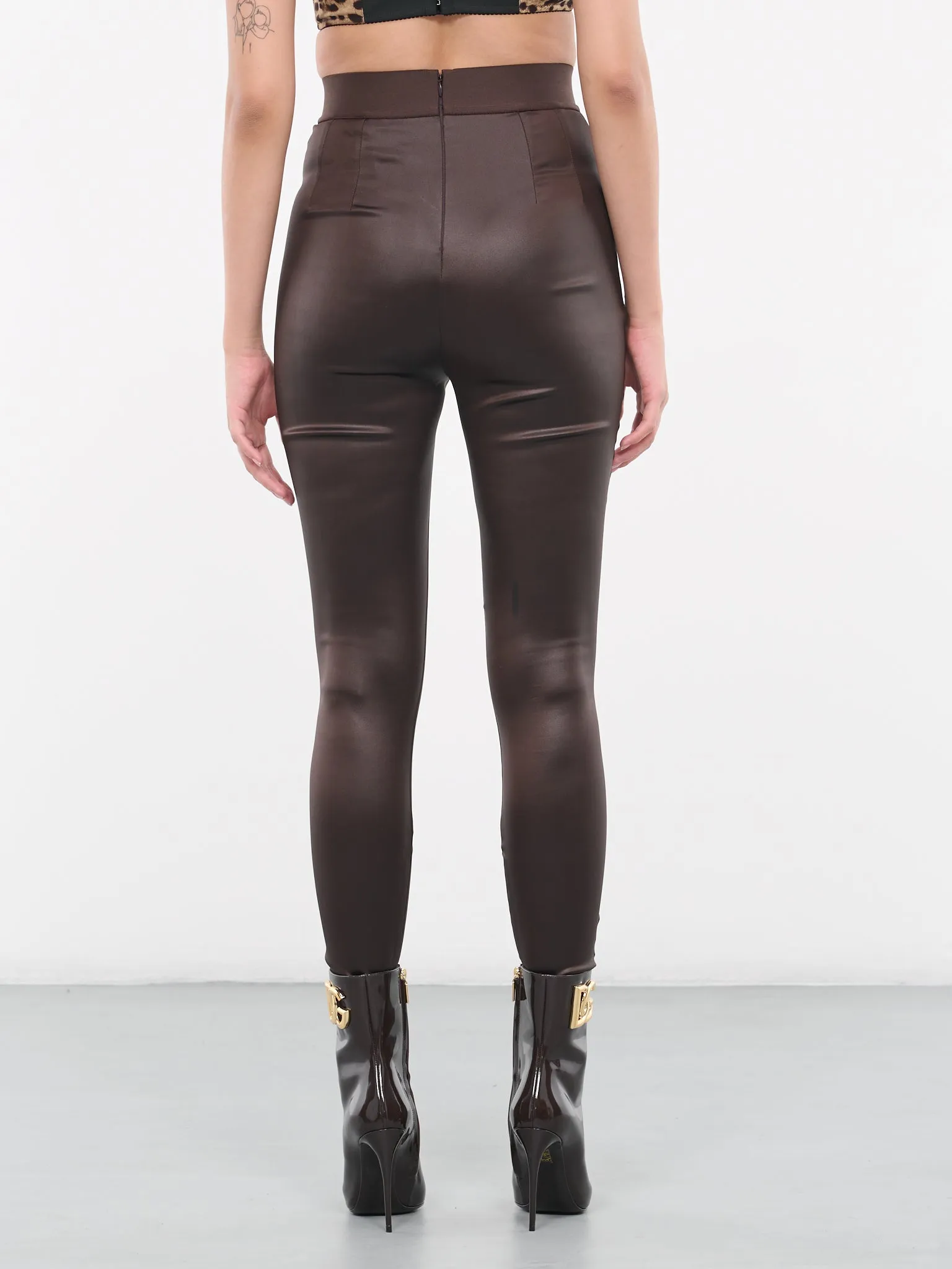 Satin Leggings (FTCNAT-FURMV-M1512-DARK-BROWN) sold by lorenzo product image thumbnail 3