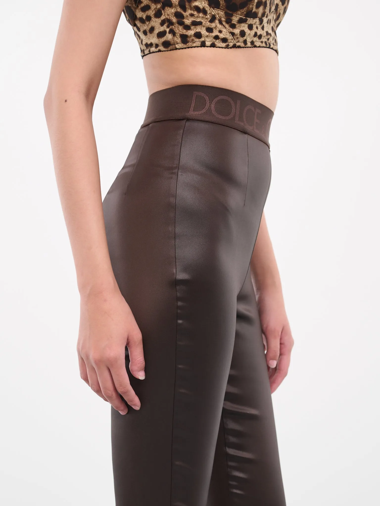 Satin Leggings (FTCNAT-FURMV-M1512-DARK-BROWN) sold by lorenzo product image thumbnail 5