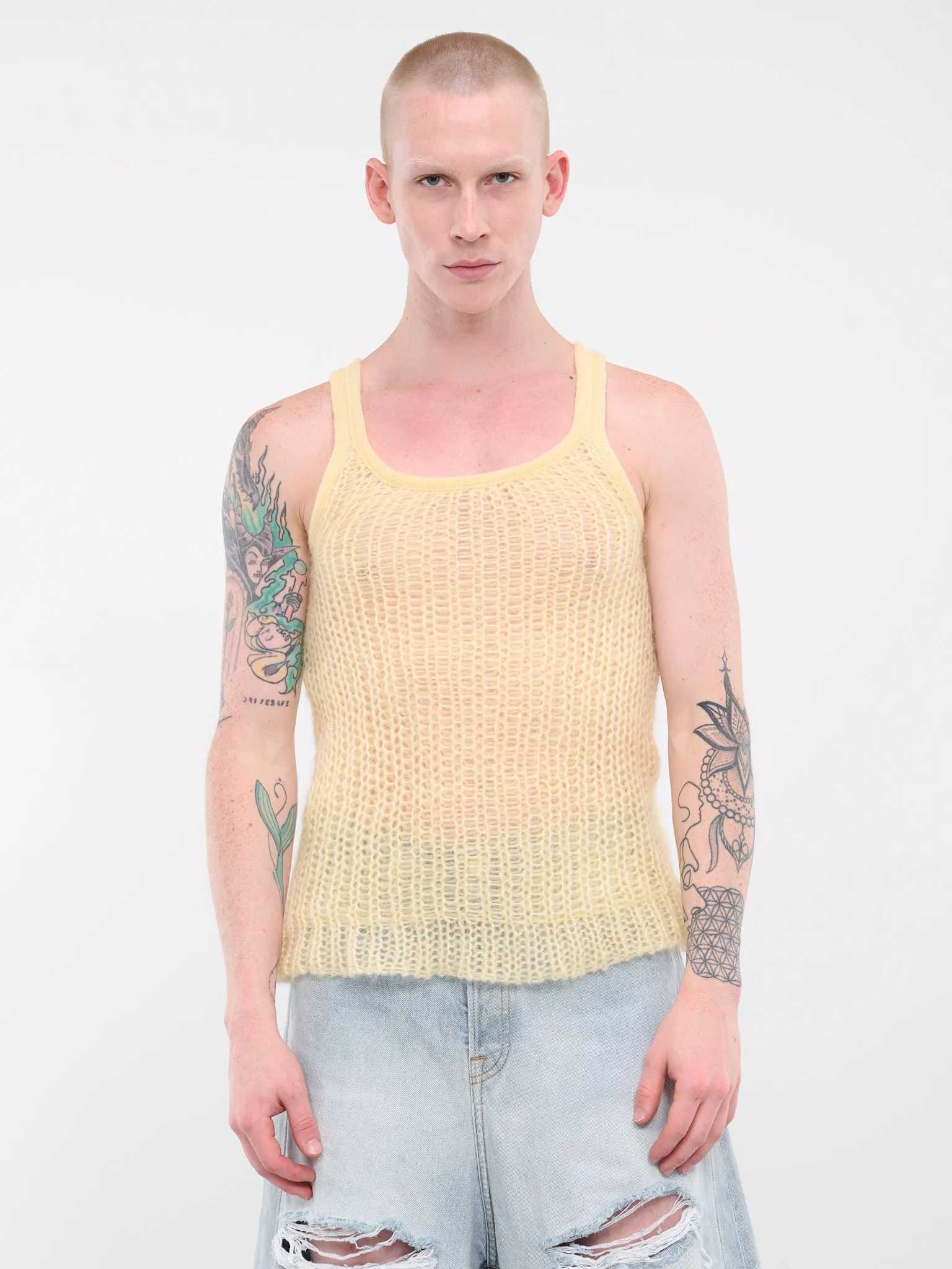 Knit Tank (Q58301281-12-DIRTY-YELLOW) sold by lorenzo