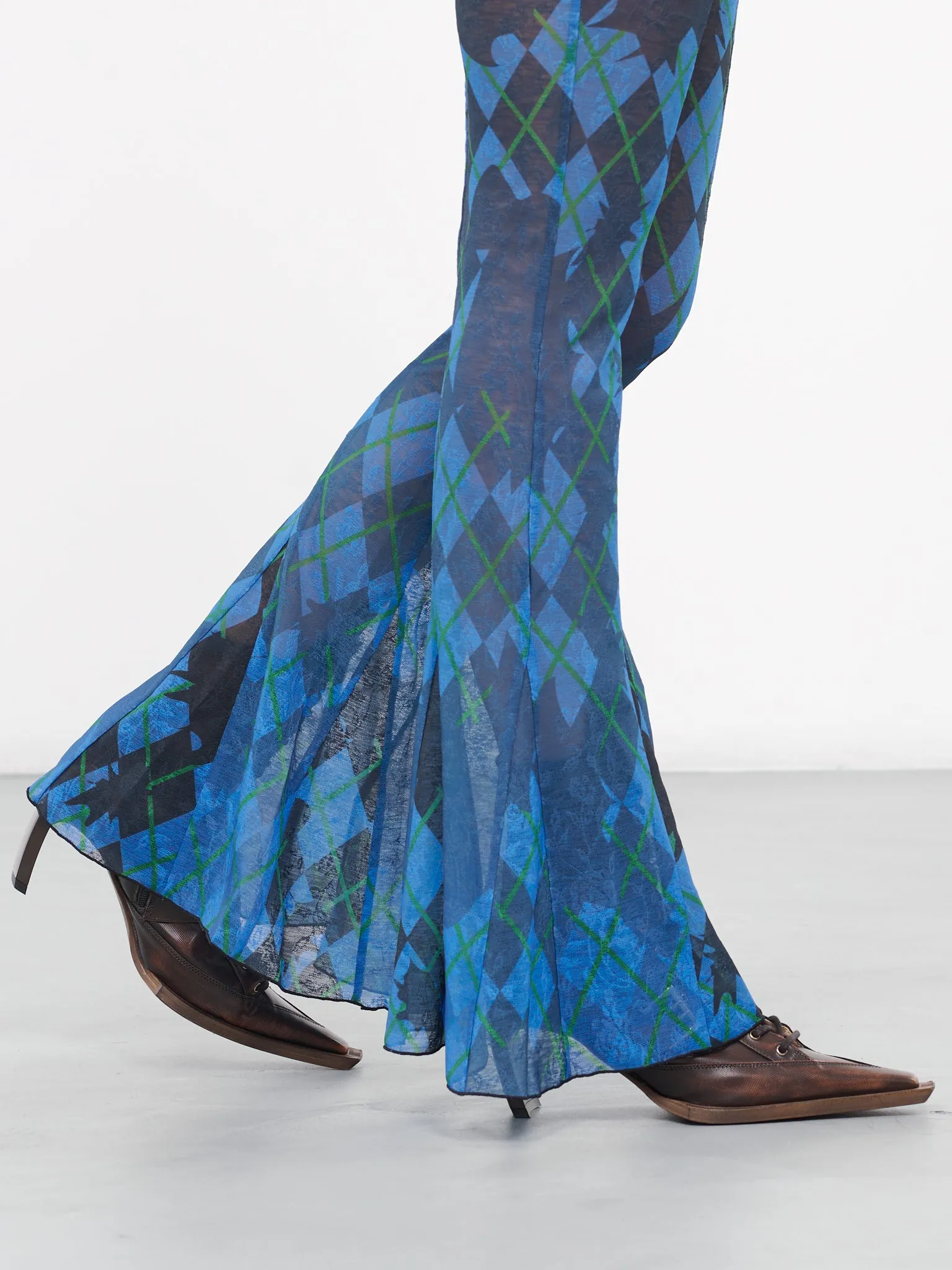 Plaid Shorts Trousers (APA670W-BLUE) sold by lorenzo product image thumbnail 5