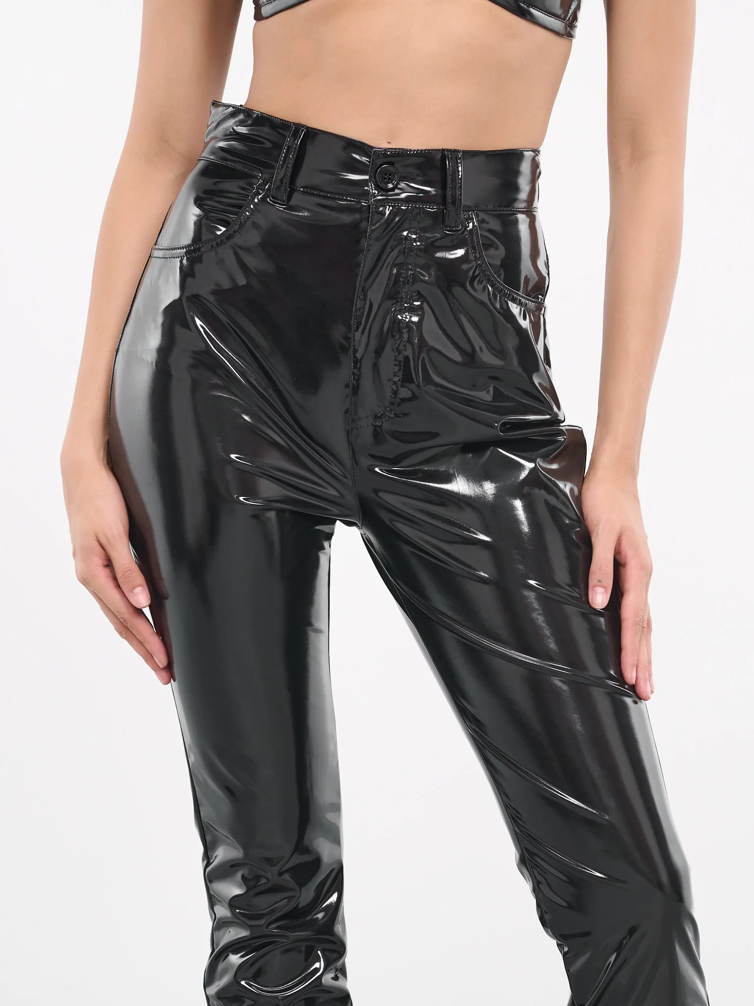 Patent Leather Pants (FTCTFT-FUSOP-N0000-BLACK) sold by lorenzo product image thumbnail 4