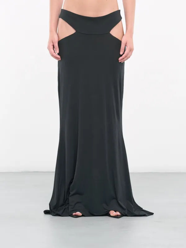 Defiant Maxi Skirt (DFSS23SKT03-BLACK) sold by lorenzo