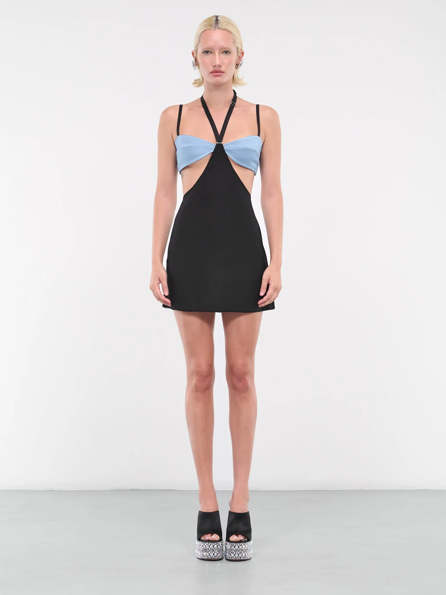 Cut-Out Dress (PF2314-SKY-BLUE-BLACK) sold by lorenzo