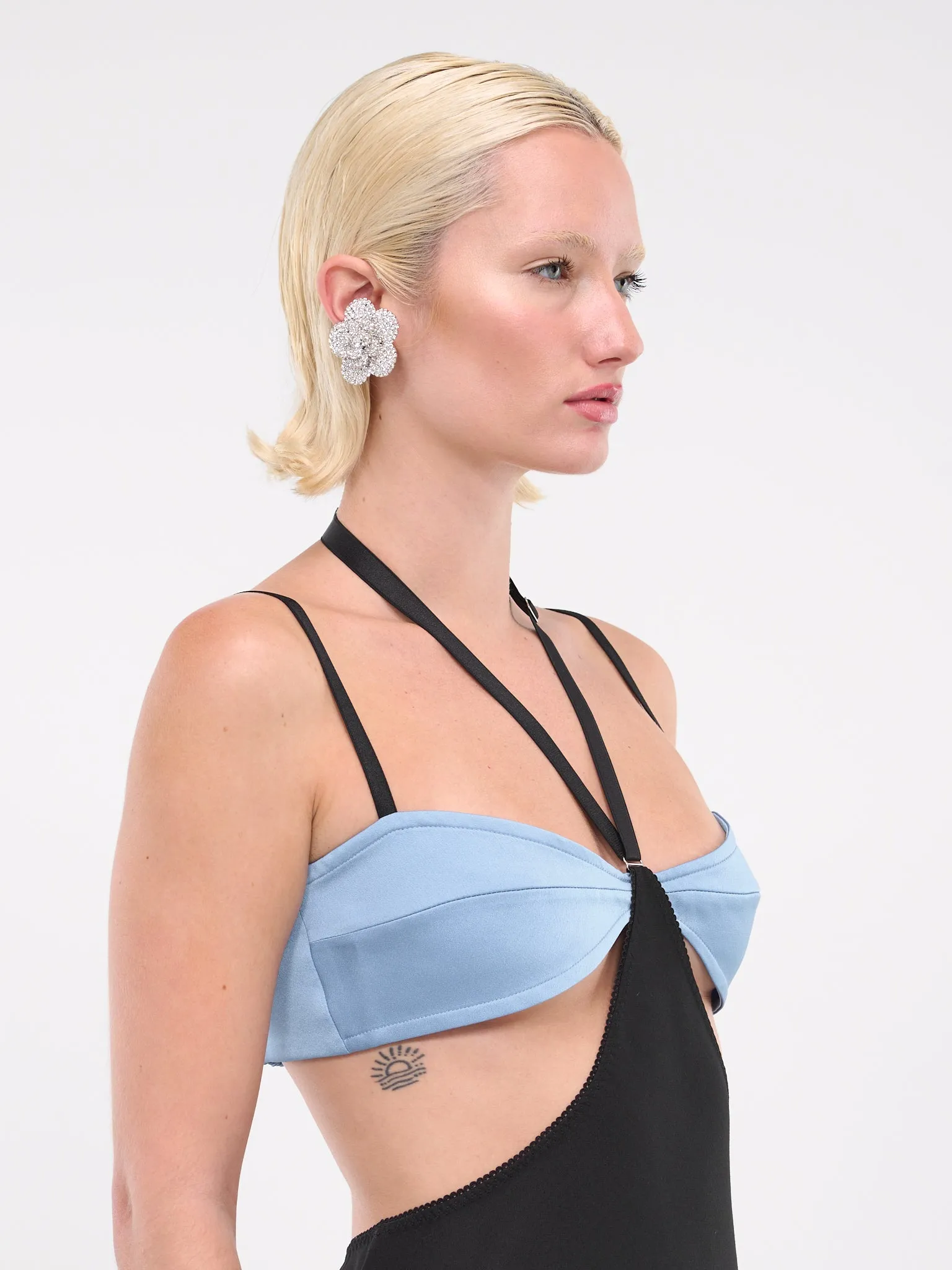 Cut-Out Dress (PF2314-SKY-BLUE-BLACK) sold by lorenzo product image thumbnail 5