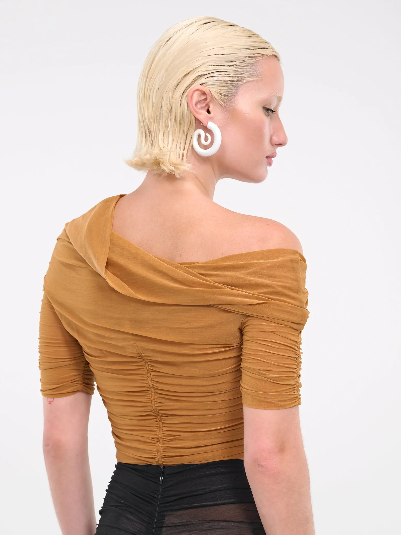Ruched Top (OCILTO0-CAMEL) sold by lorenzo product image thumbnail 5