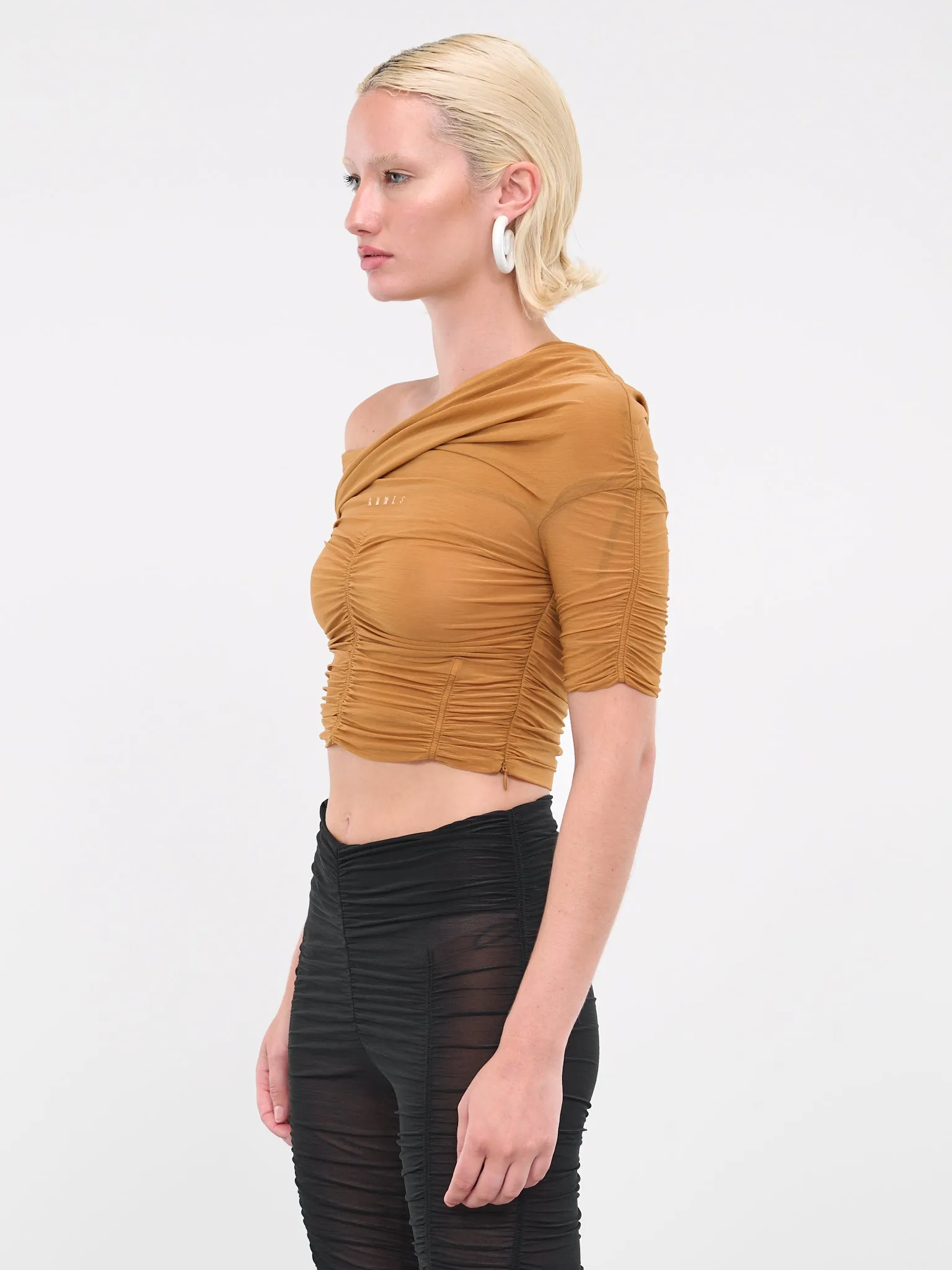 Ruched Top (OCILTO0-CAMEL) sold by lorenzo product image thumbnail 2