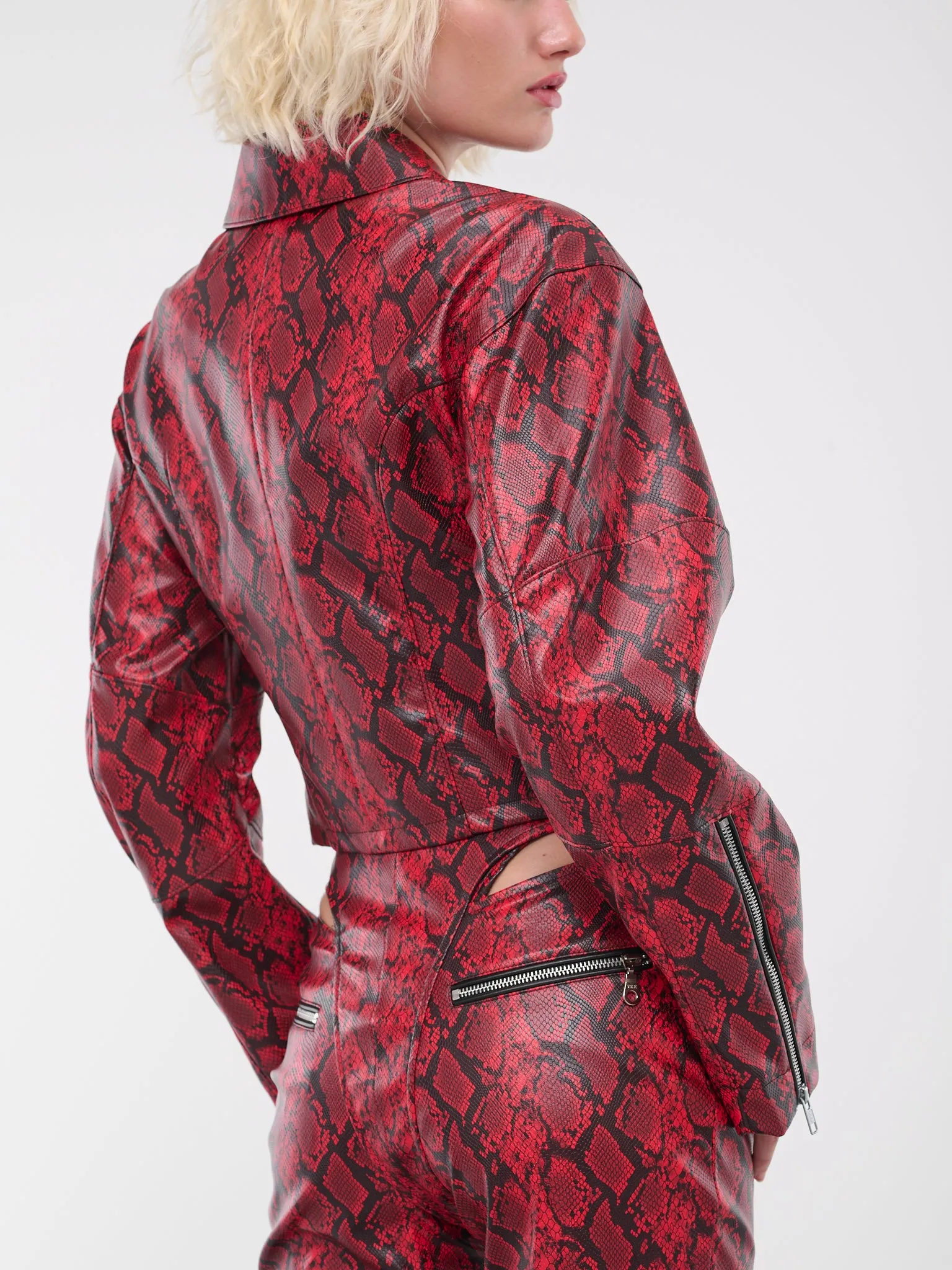 Faux-Leather Jacket (J06-610-BLOOD-RED) sold by lorenzo product image thumbnail 5