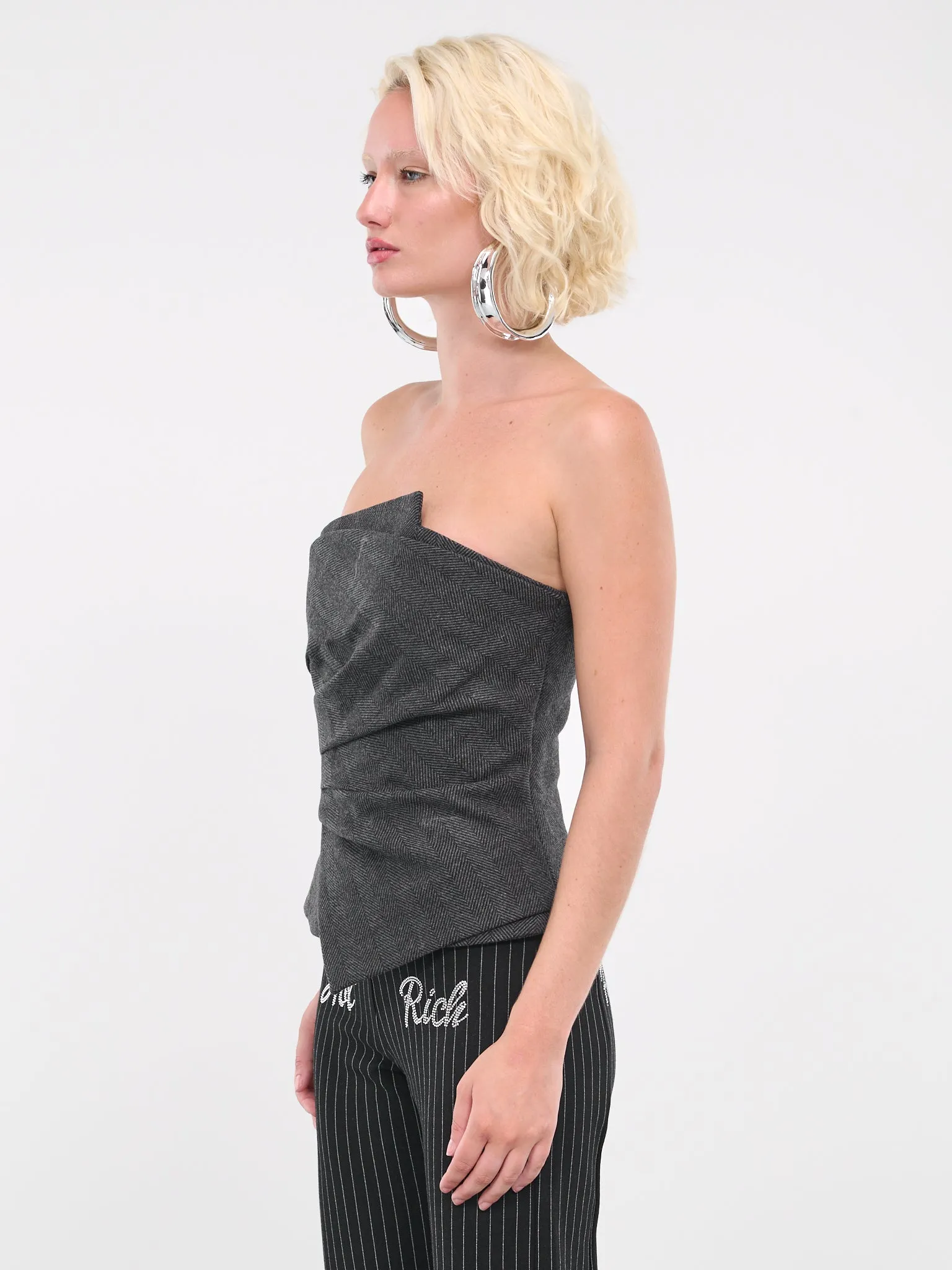 Mantle Wrap Corset Top (C01HS-GREY) sold by lorenzo product image thumbnail 2