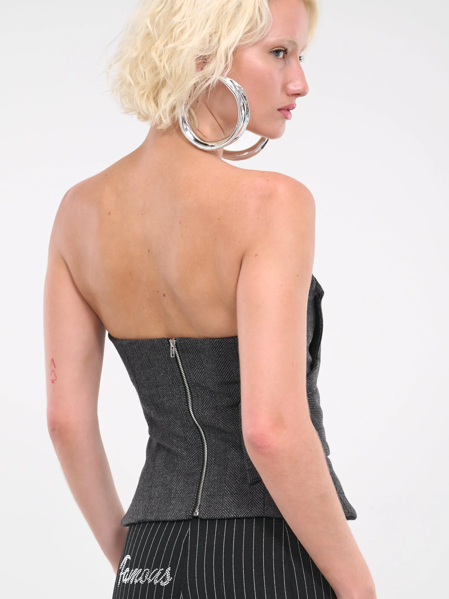 Mantle Wrap Corset Top (C01HS-GREY) sold by lorenzo product image thumbnail 5