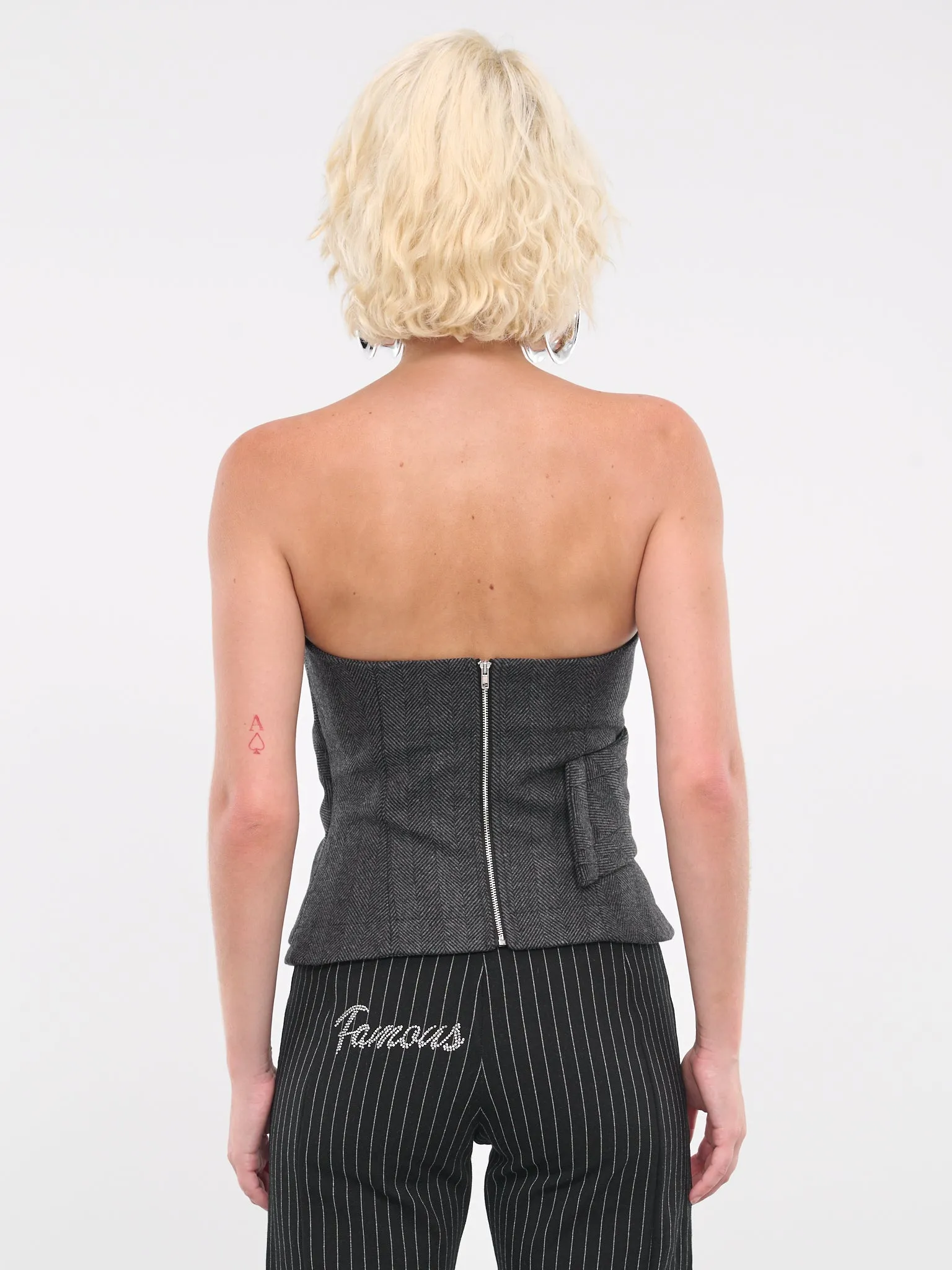 Mantle Wrap Corset Top (C01HS-GREY) sold by lorenzo product image thumbnail 3