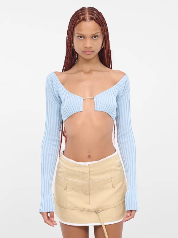 Le maille Pralù (213KN108-2190-LIGHT-BLUE) made by Jacquemus