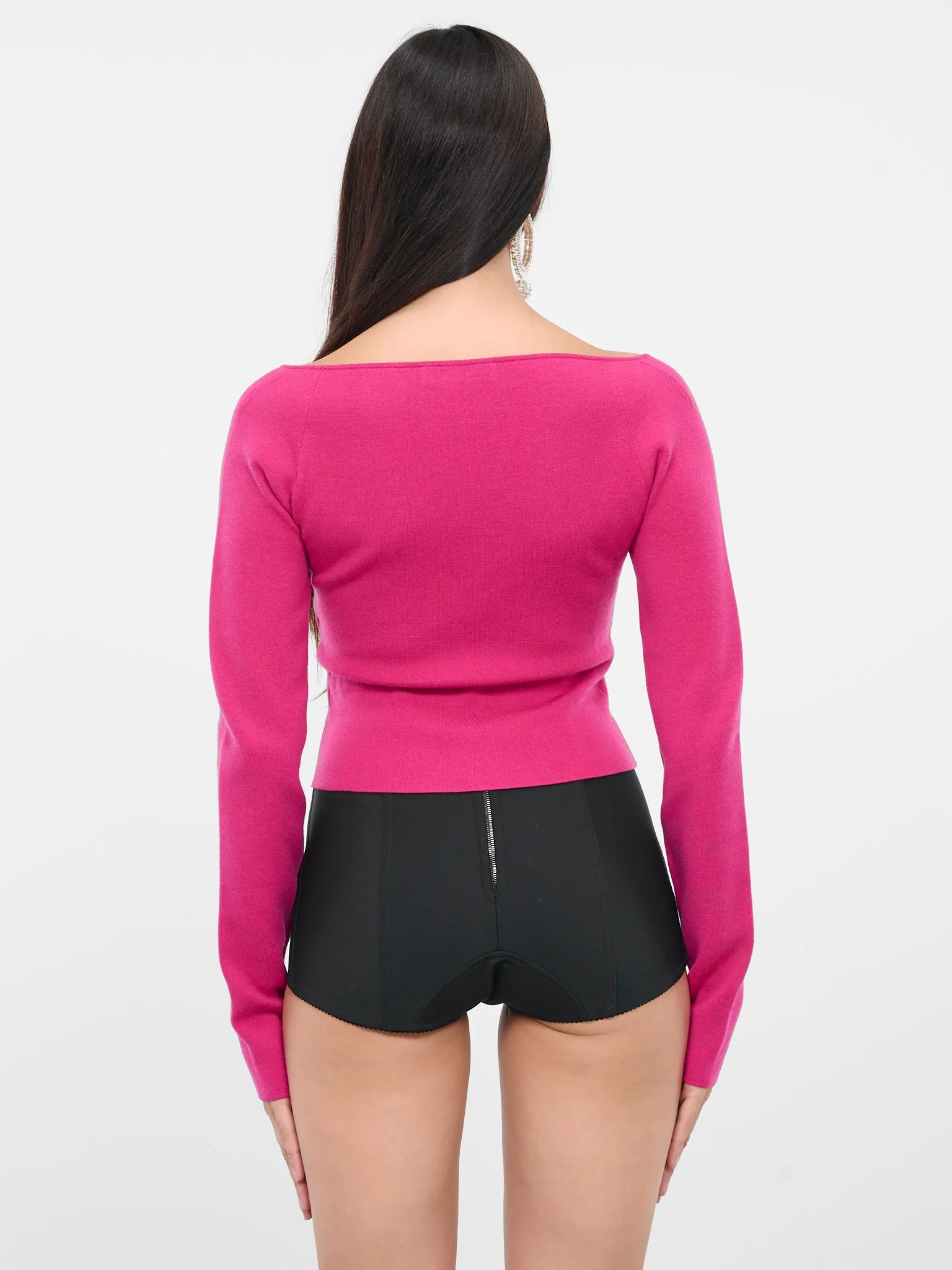 Sweetheart Knit Top (AMPU002ML0528-U2743-FUXIA) sold by lorenzo product image thumbnail 3