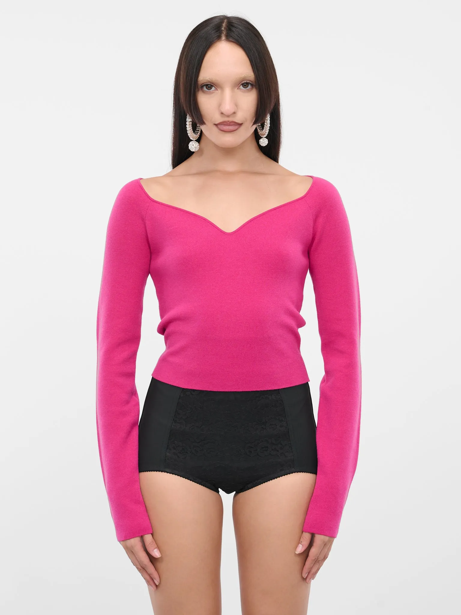 Sweetheart Knit Top (AMPU002ML0528-U2743-FUXIA) sold by lorenzo