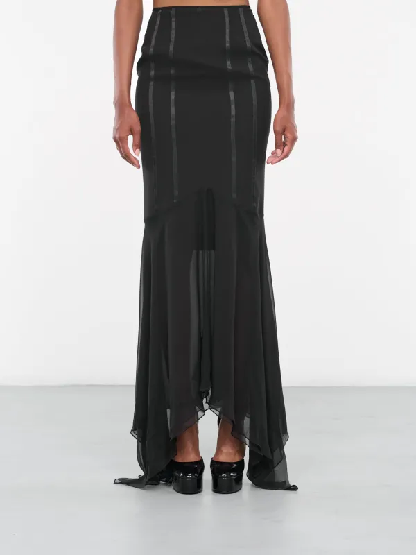 Mermaid Ruffle Skirt (F4CL4T-FUAA1-BLACK) sold by lorenzo