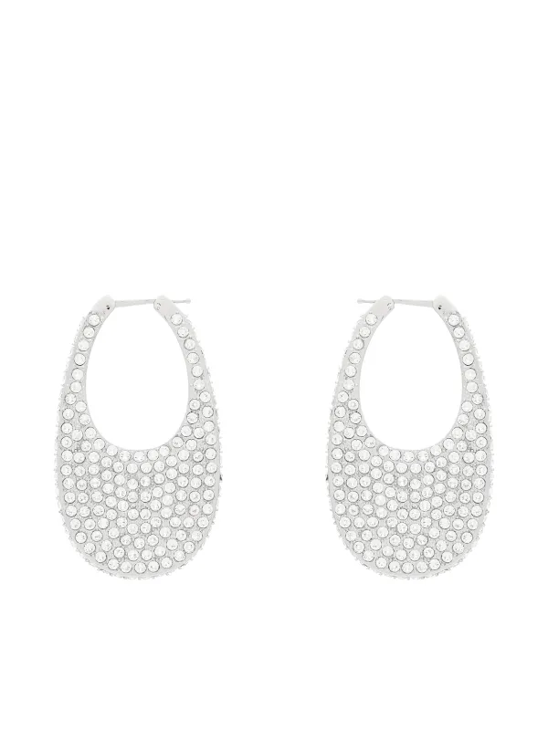 Crystal Swipe Large Earrings (COPBI01726-SILVER) sold by lorenzo