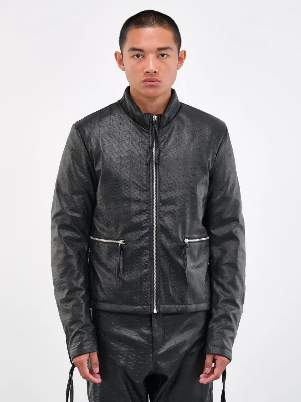 Tire Embossed Rider Jacket (PU-JK09-BLACK) sold by lorenzo