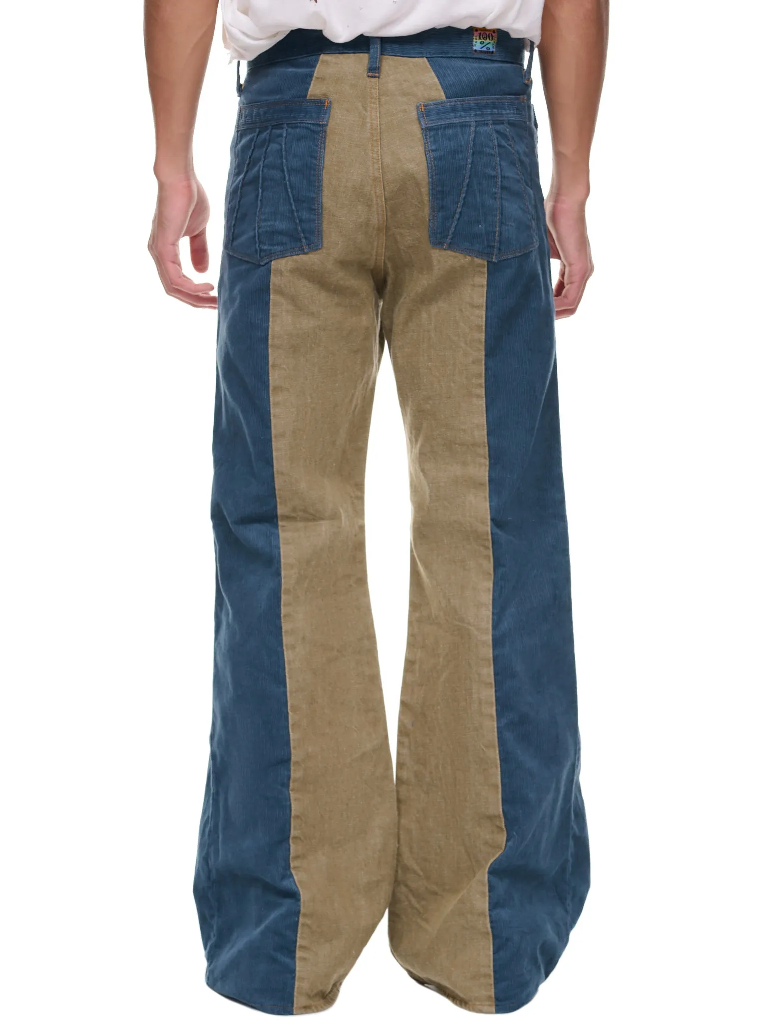 2Tone Gypsy Flare Pants (K2209LP020-BKA-BLUE-KHAKI) sold by lorenzo product image thumbnail 3
