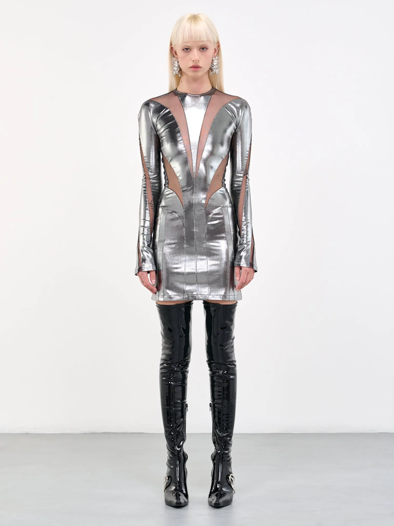 Illusion Dress (S1R01386856-R01386-CHROME-SILV) sold by lorenzo