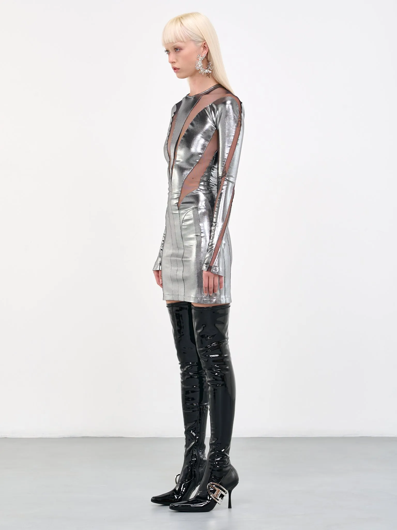 Illusion Dress (S1R01386856-R01386-CHROME-SILV) sold by lorenzo product image thumbnail 2