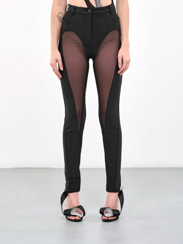 Bonded Illusion Trousers (S1PA0387691-PA0387-BLACK-BLACK) made by Mugler