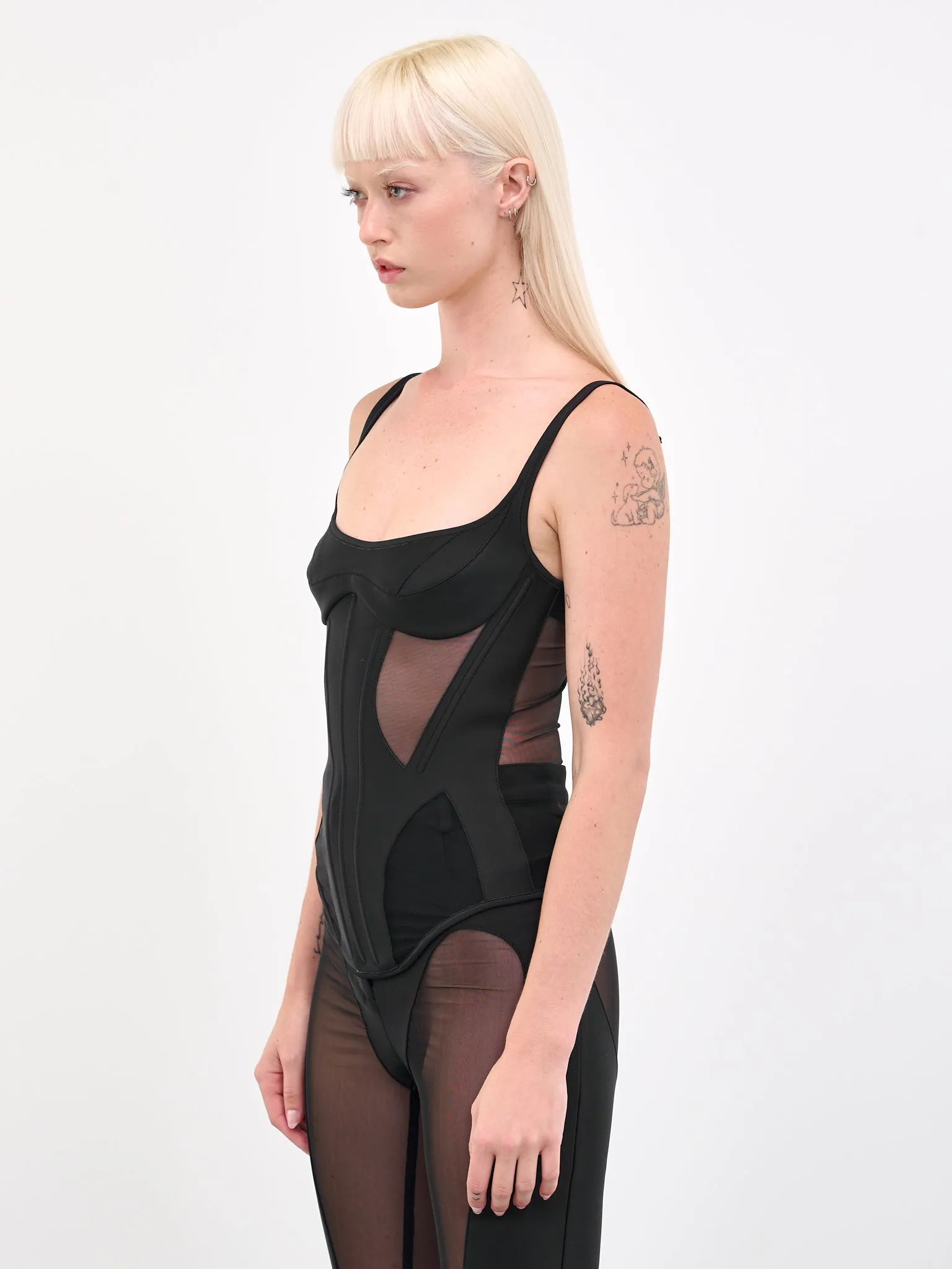 Bonded Illusion Corset (S1CT0101691-B1919-BLACK-BLACK) sold by lorenzo product image thumbnail 2