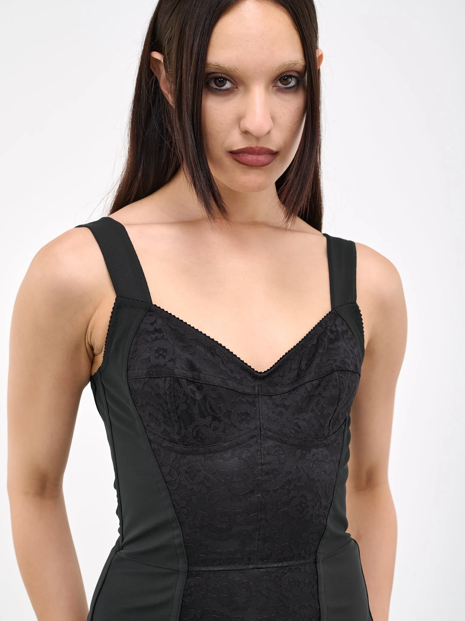 Lace Bustier Dress (F63G9T-G9798-N0000-BLACK) sold by lorenzo product image thumbnail 4
