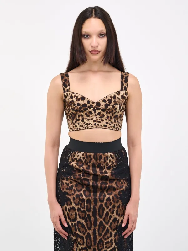 Leopard Marquisette Bustier (F7Y28T-FSADD-HY13M-LIGHT-BROWN) sold by lorenzo