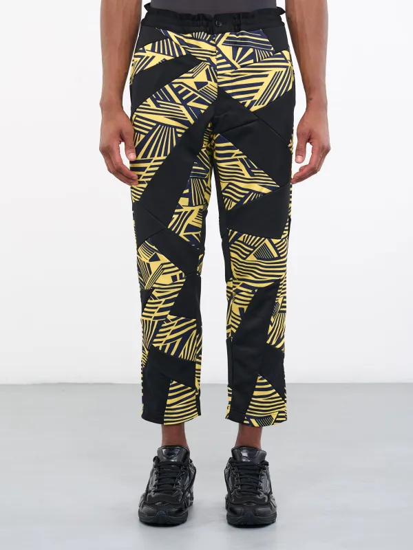 Geometric Cropped Trousers (PK-T015-051-YELLOW) made by Comme des Garcons