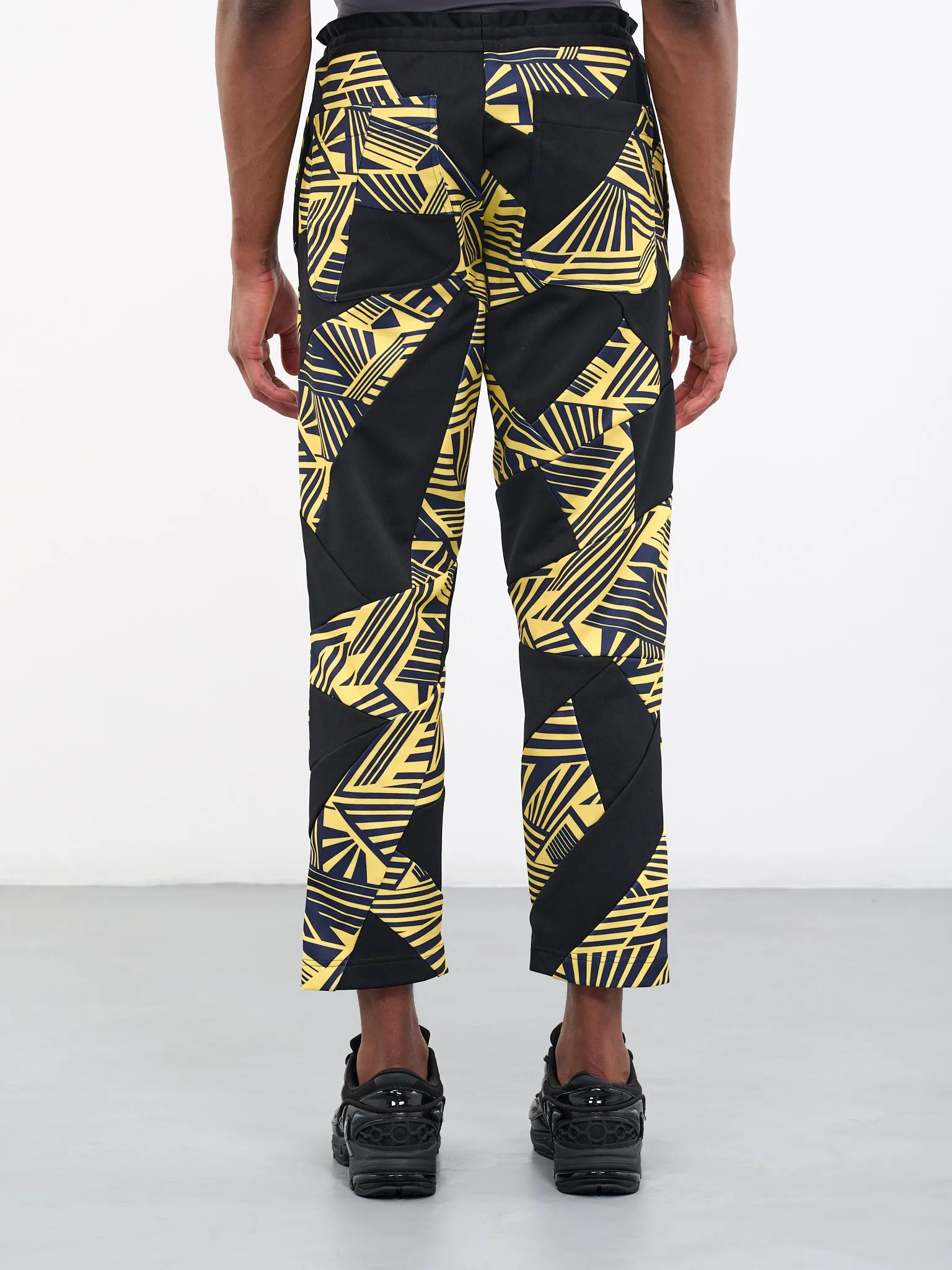Geometric Cropped Trousers (PK-T015-051-YELLOW) sold by lorenzo product image thumbnail 3