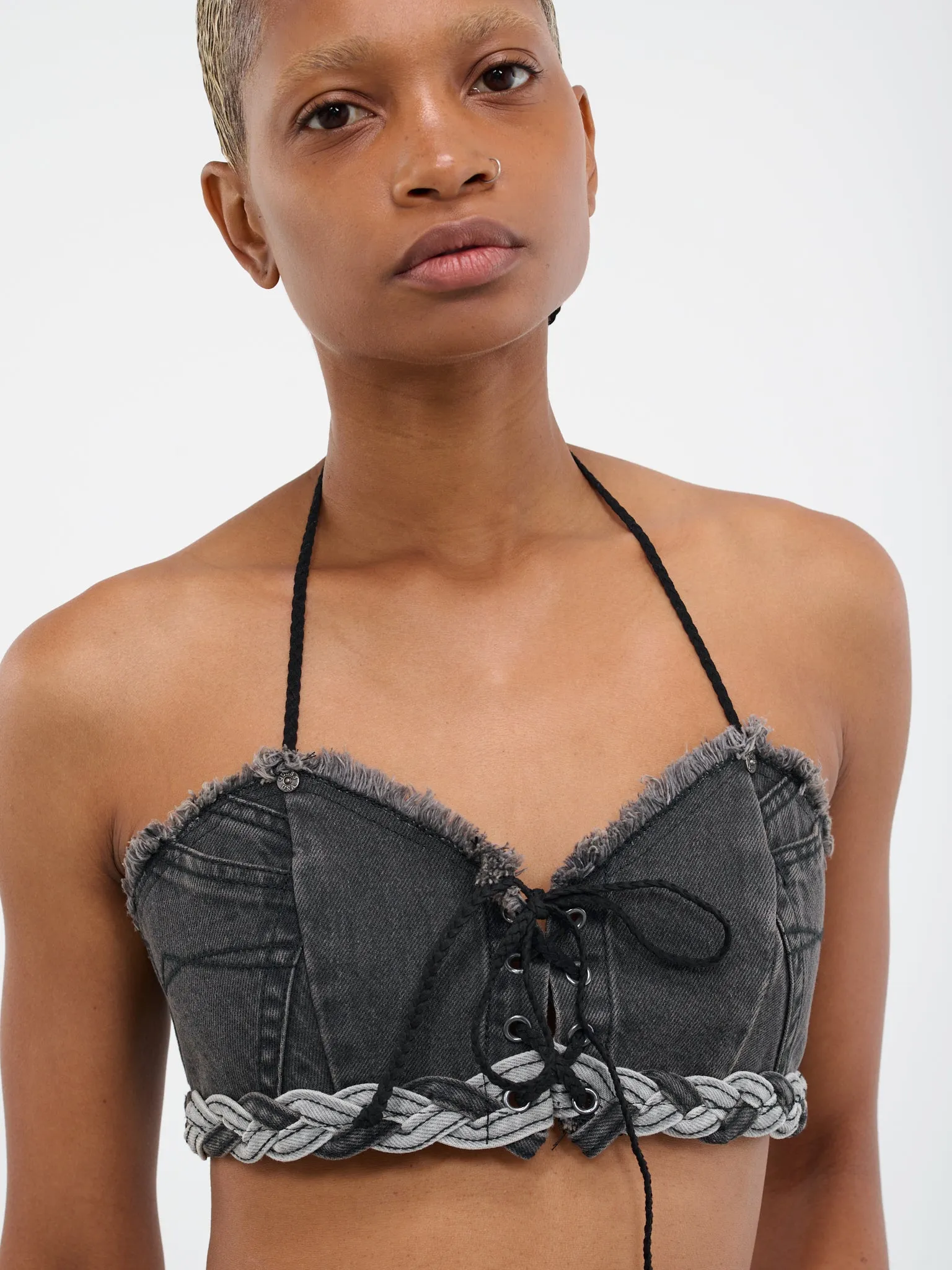 Gusa Denim Top (W3GH01D4SL0-GUSA-HEAVY-STONE-B) sold by lorenzo product image thumbnail 4