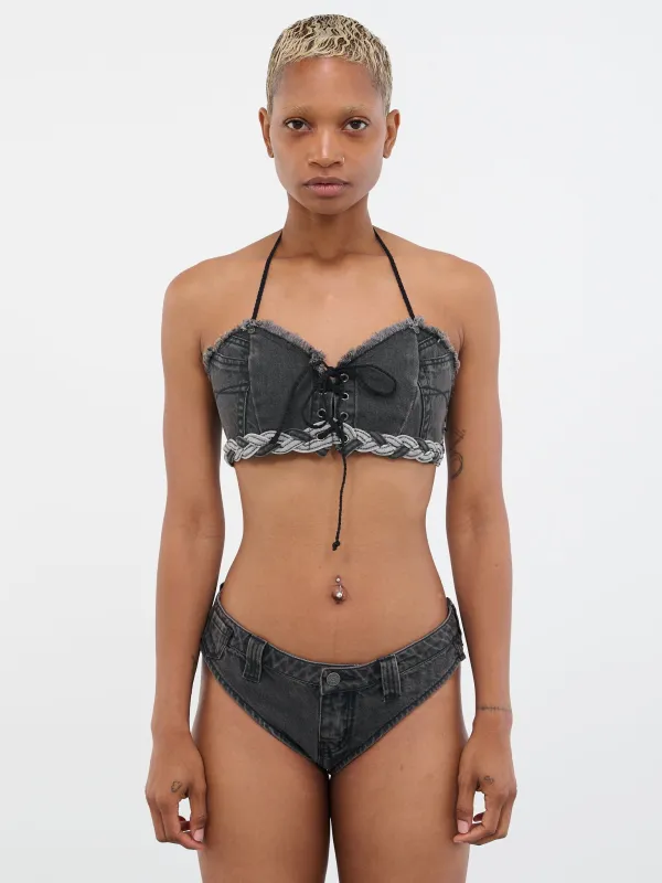 Gusa Denim Top (W3GH01D4SL0-GUSA-HEAVY-STONE-B) sold by lorenzo