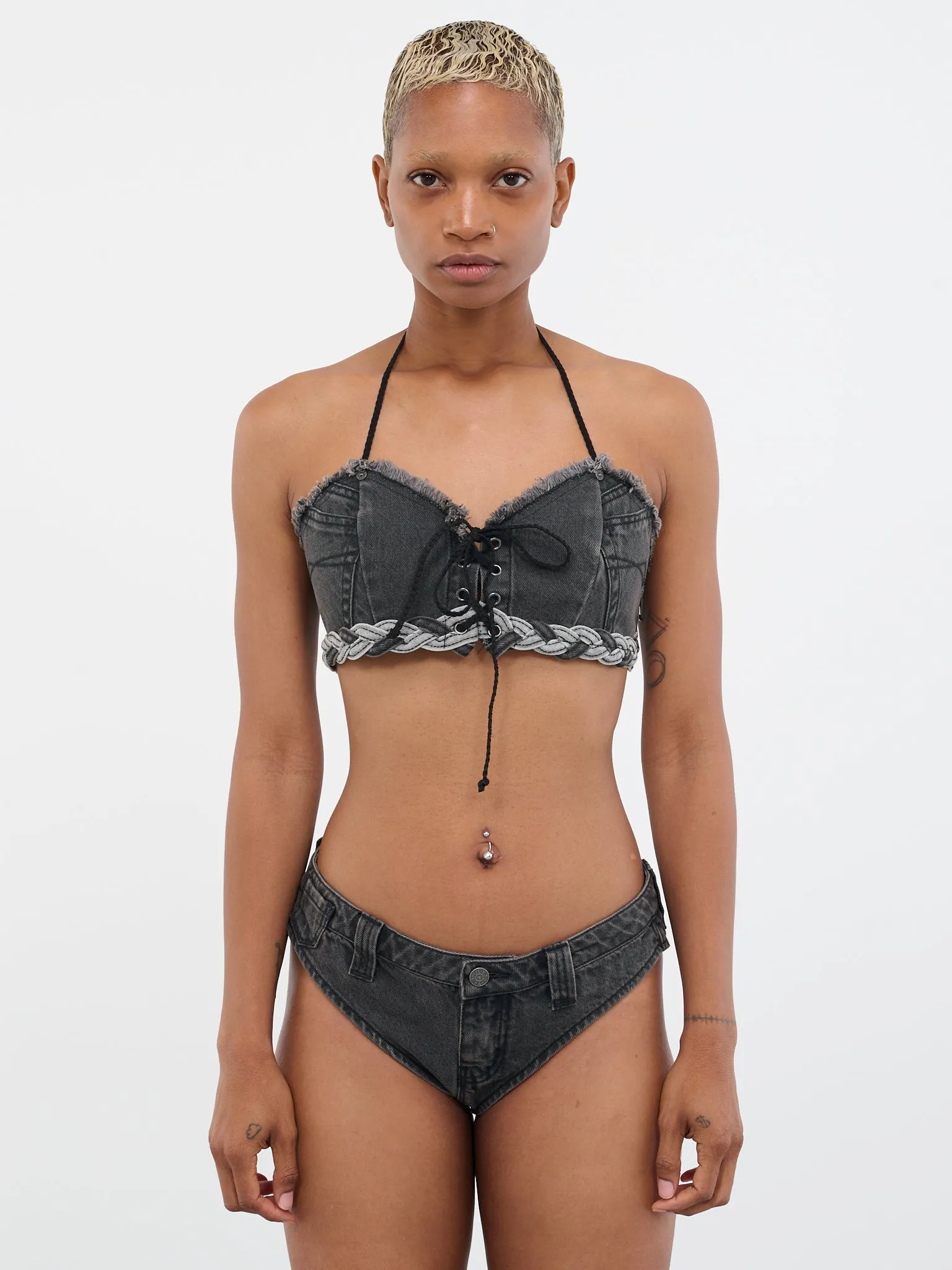 Gusa Denim Top (W3GH01D4SL0-GUSA-HEAVY-STONE-B) sold by lorenzo