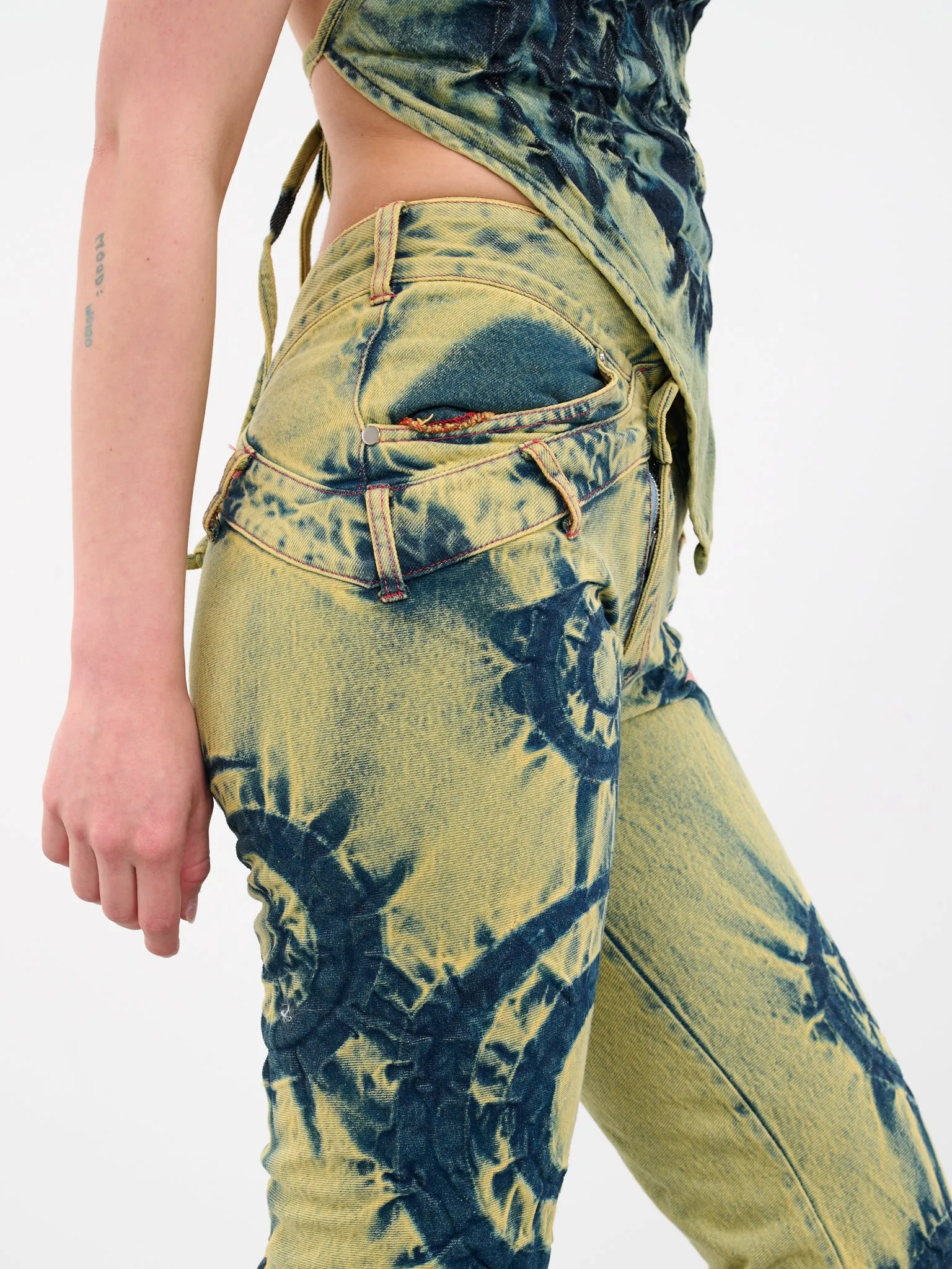 Wheelspin Denim Pants (404A-WHEELSPIN-GREEN-GLOW) sold by lorenzo product image thumbnail 5