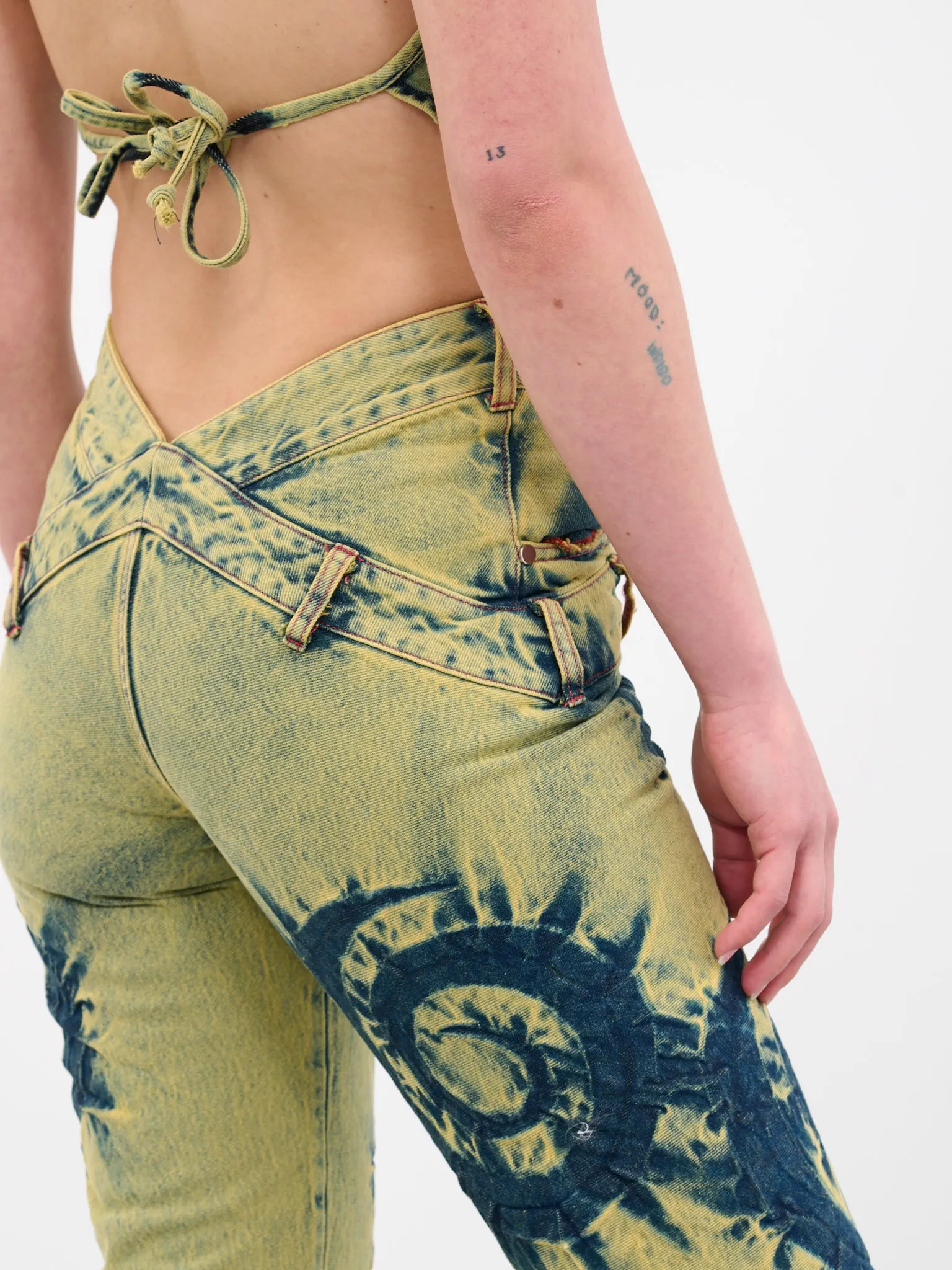 Wheelspin Denim Pants (404A-WHEELSPIN-GREEN-GLOW) sold by lorenzo product image thumbnail 4