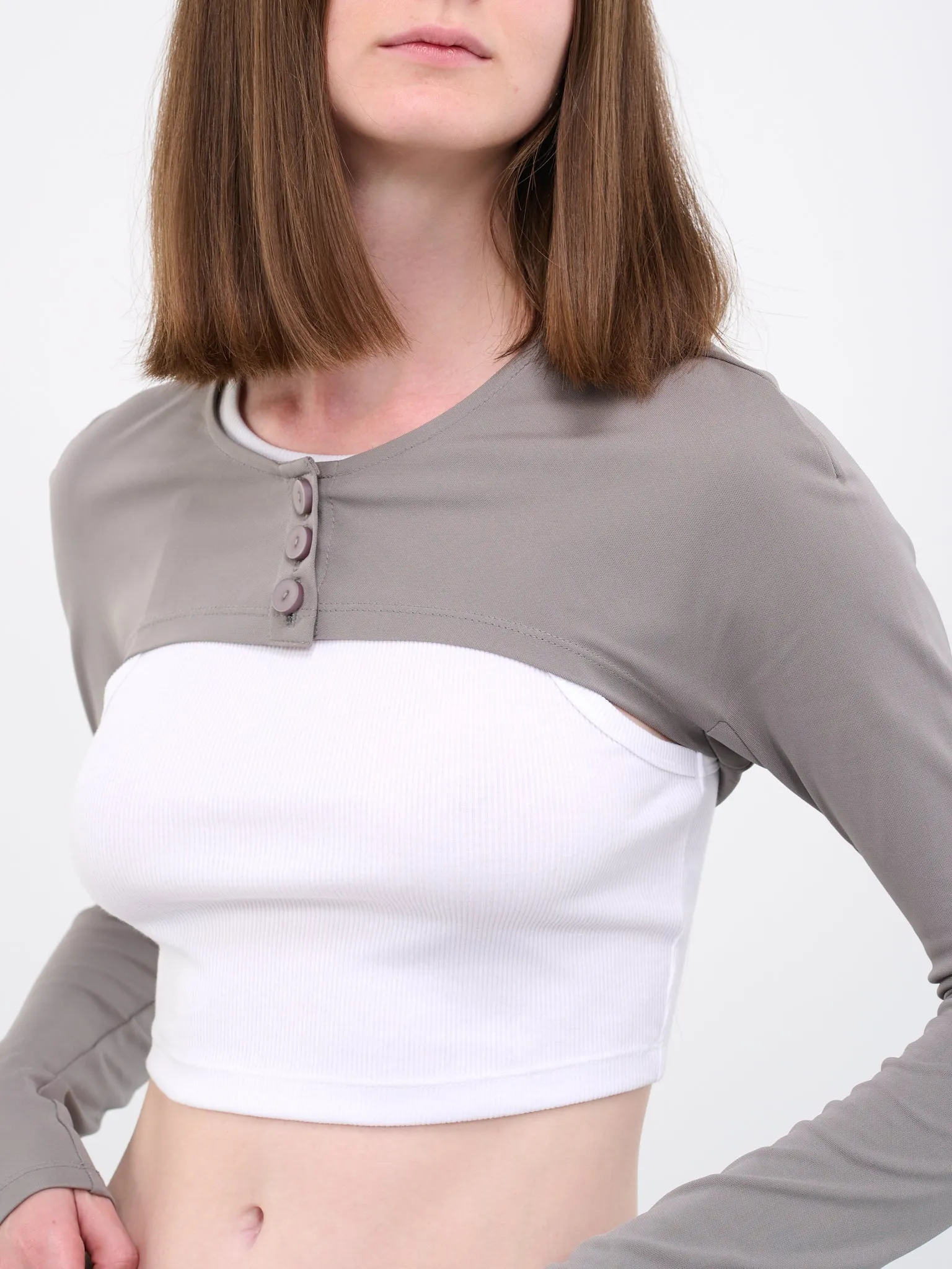 Maillot Ultra Crop Cardigan (23011051-CONCRETE) sold by lorenzo product image thumbnail 4