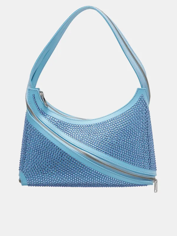 Embellished Zip Baguette Bag (COPBA40BIS461-ICE-BLUE) sold by lorenzo