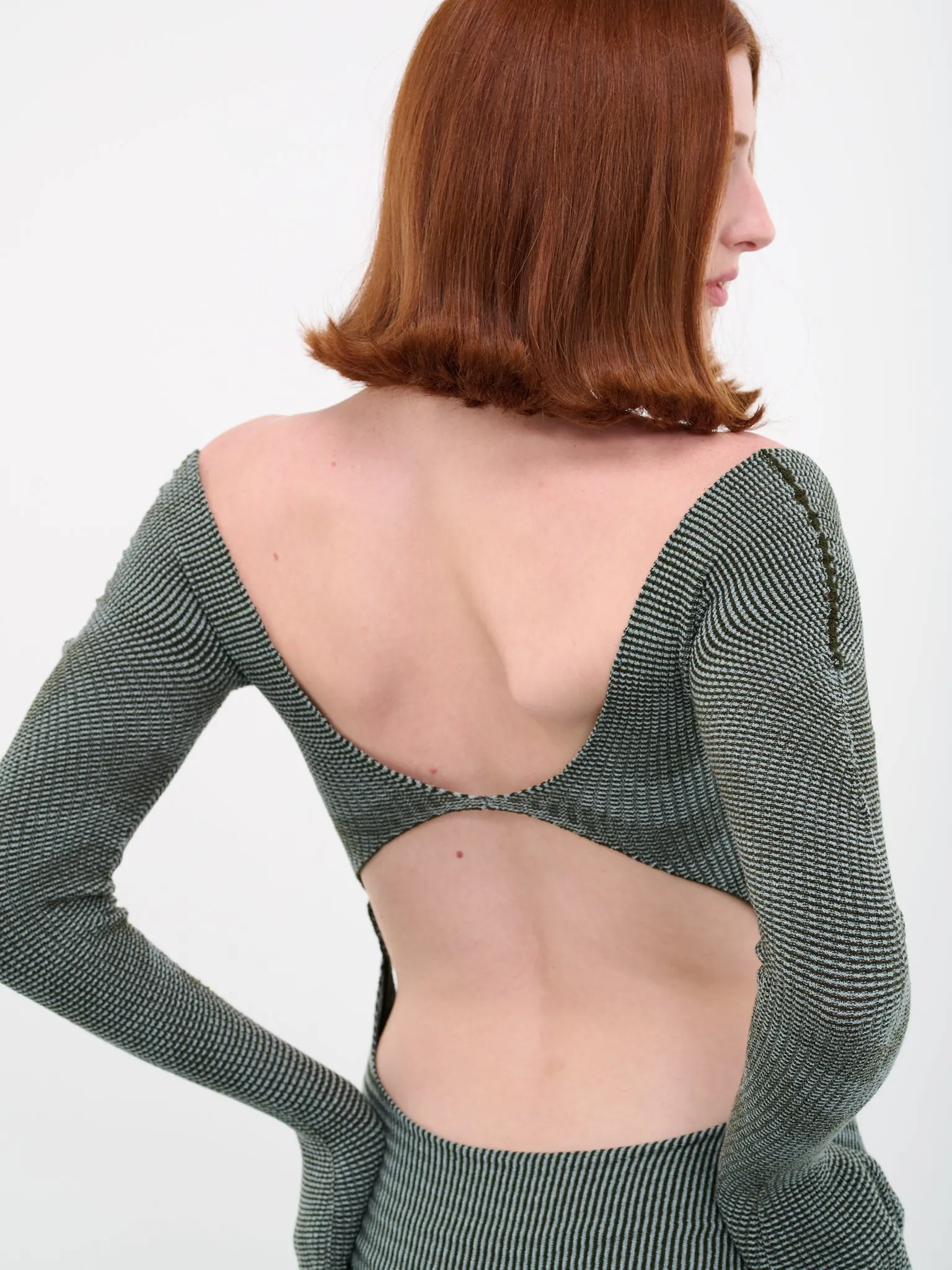 Gloved Knit Dress (23DR02D-LENTICULAR-SEAWEEDO) sold by lorenzo product image thumbnail 5