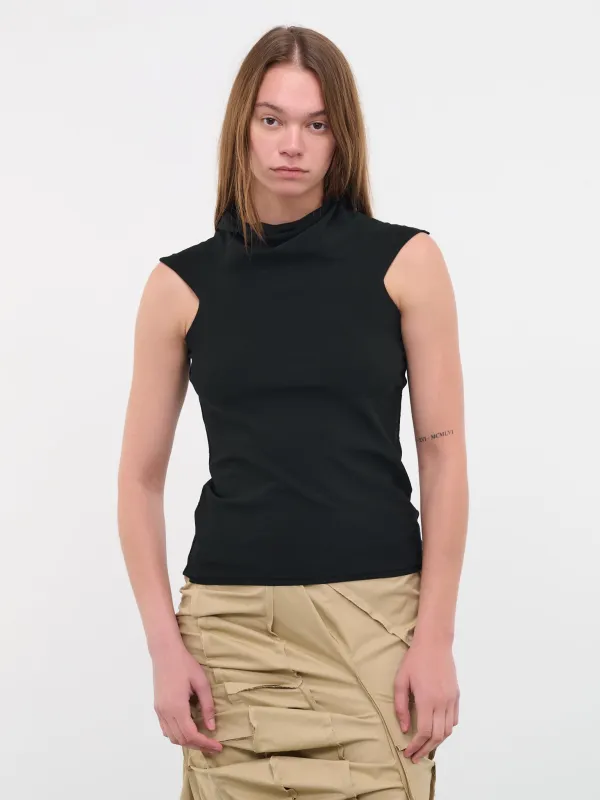 Cowl Neck Top (Q758KS-Q0009-BLACK) sold by lorenzo