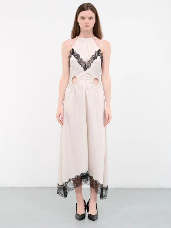 Lace Cut-Out Dress (FTC232-0802-ECRU) sold by lorenzo