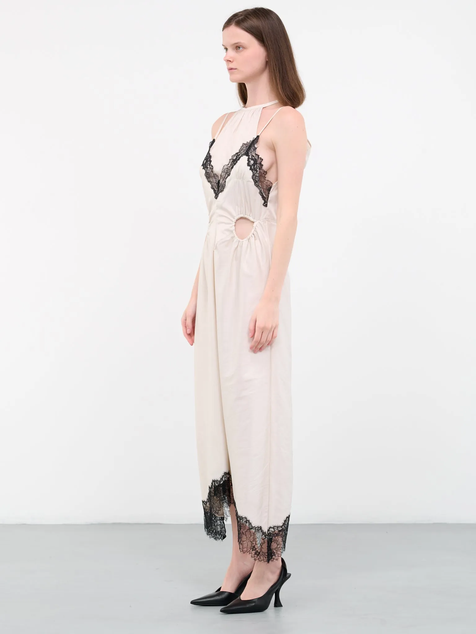 Lace Cut-Out Dress (FTC232-0802-ECRU) sold by lorenzo product image thumbnail 2