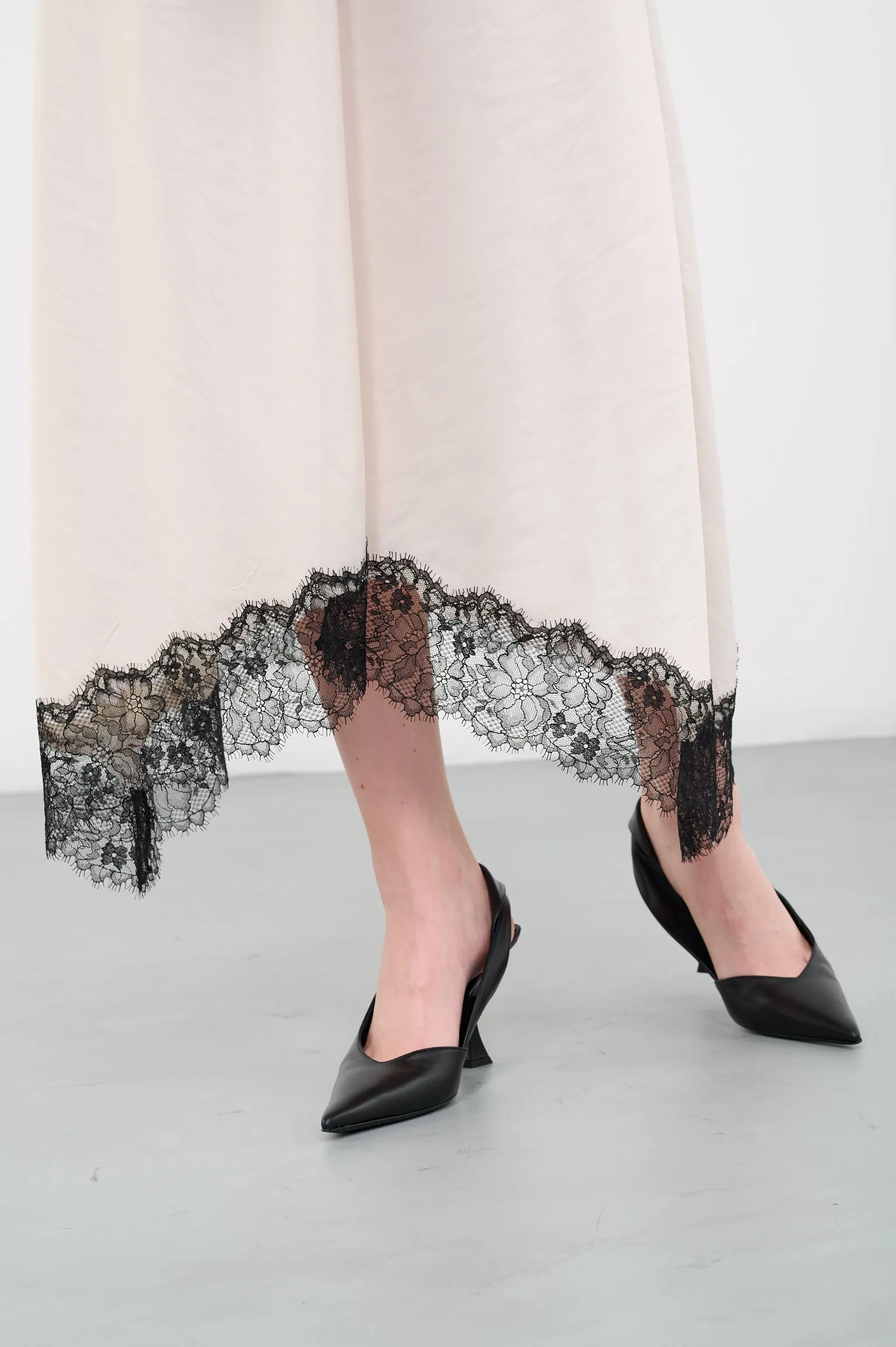 Lace Cut-Out Dress (FTC232-0802-ECRU) sold by lorenzo product image thumbnail 4