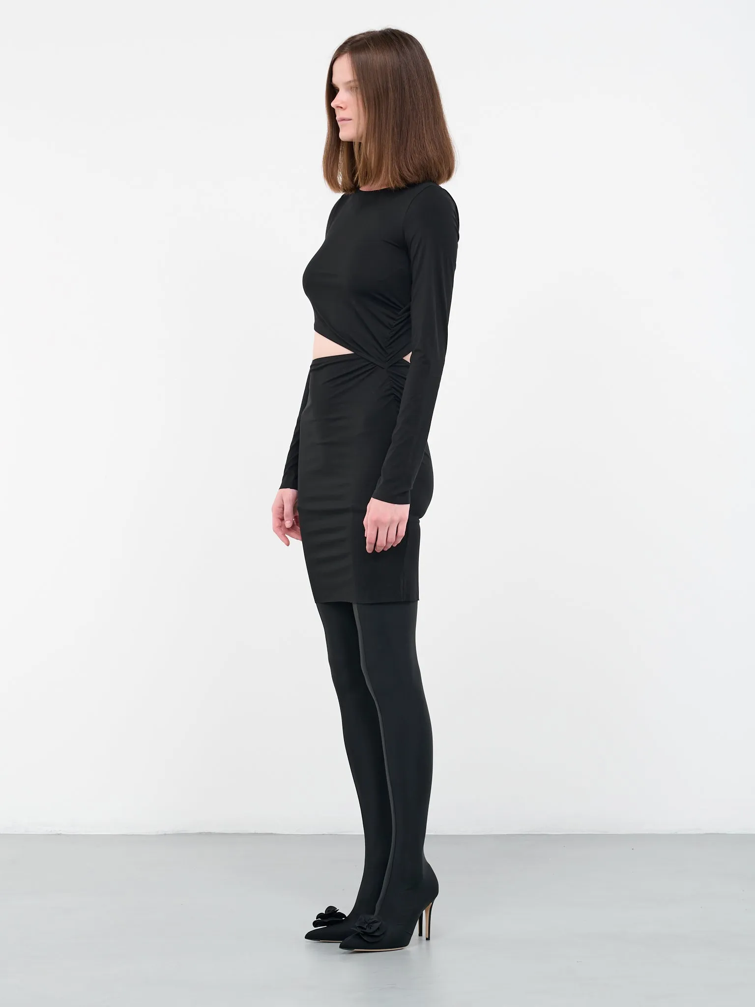 N°21 Asymmetric Cut-Out Dress (53201-BLACK) sold by lorenzo product image thumbnail 2