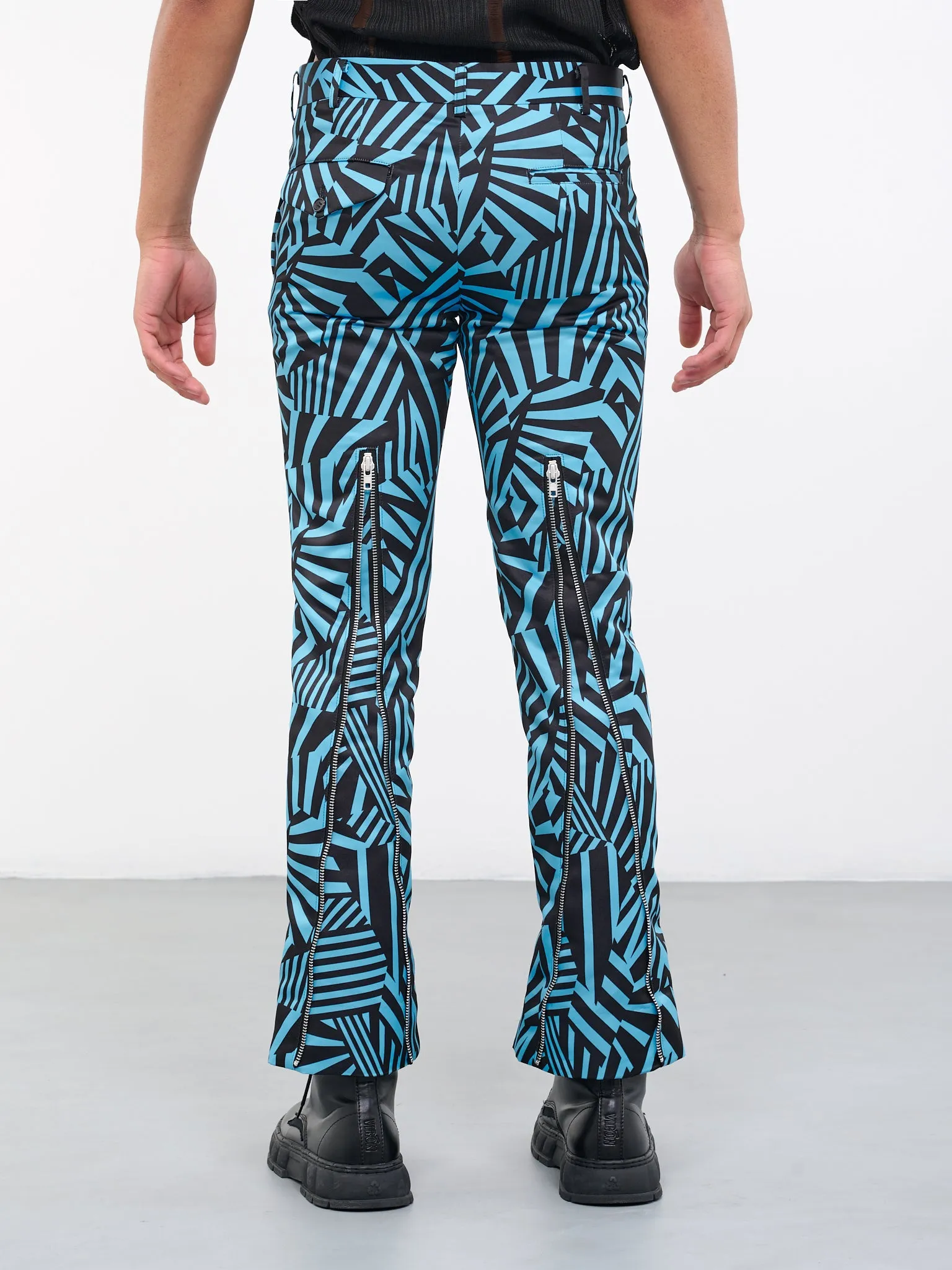 Geometric Zip Trousers (PK-P053-051-BLUE-BLACK) sold by lorenzo product image thumbnail 3