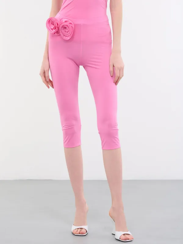3D Rose Cropped Leggings (176523-PINK) sold by lorenzo