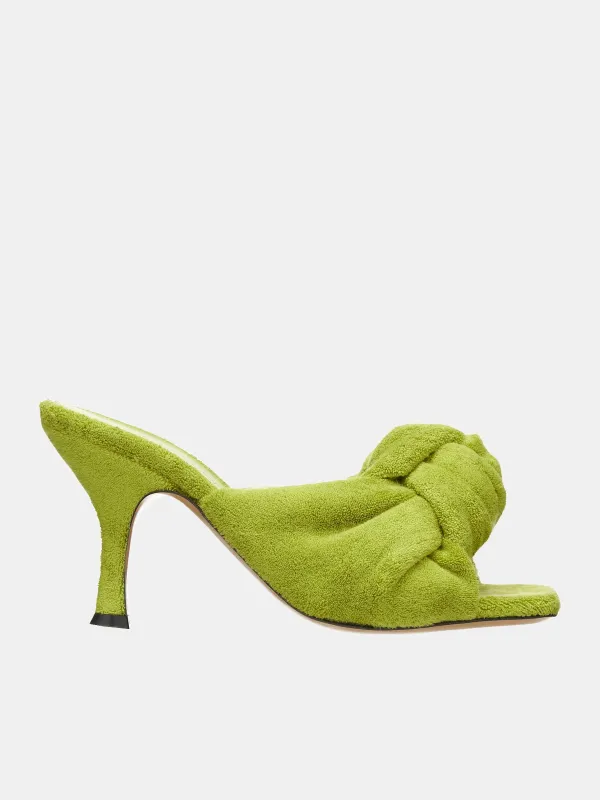 Heel Knot Sandals (ANW40206B-409-POP-GREEN) made by J.W. Anderson