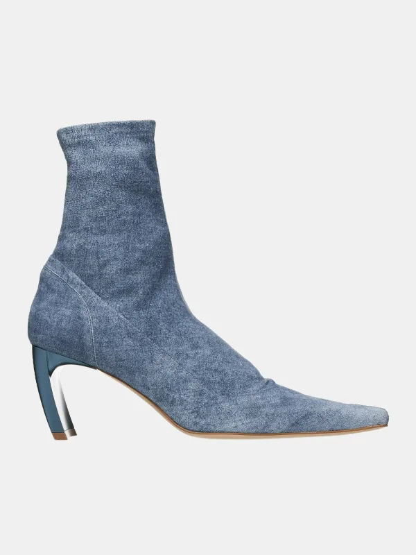 Serpent Ankle Boots (SCK-SESBO0BW-BLUE-WASH) made by KNWLS